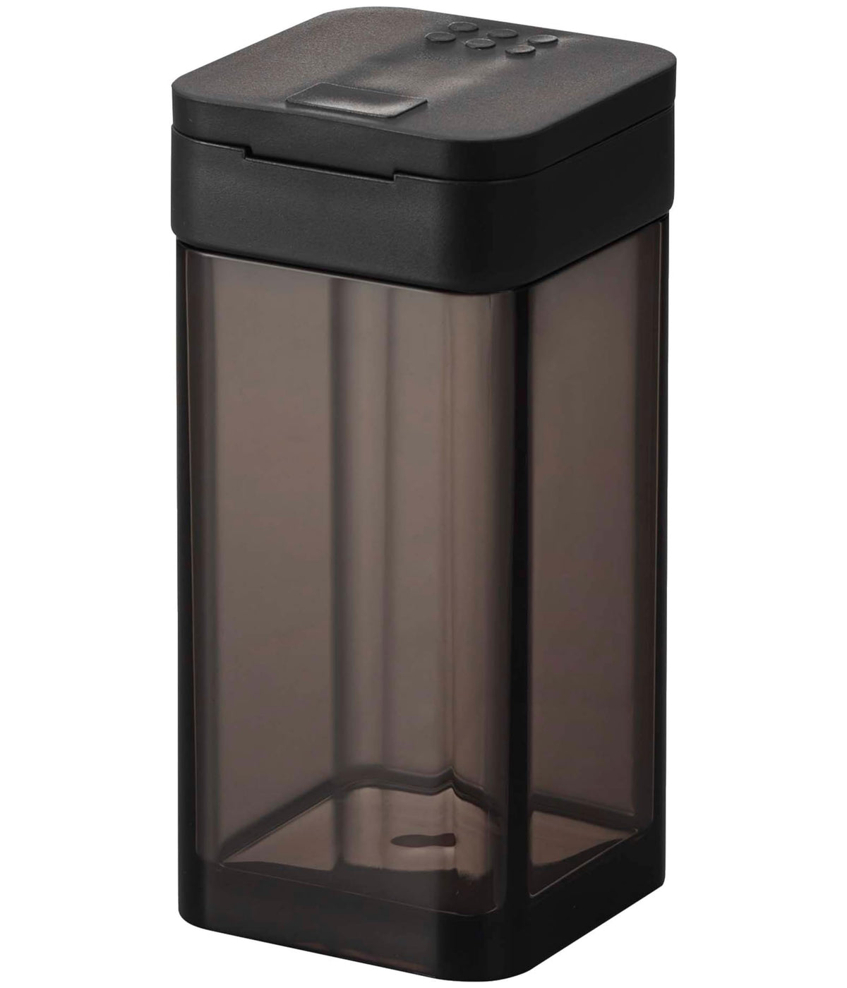 Yamazaki Tower Slide Spice Bottle L, 120 ml Acrylic Seasoning Container with One-Hand Slide Lid, 4.8 x 4.8 x 10 cm and 90 g, Plain or Magnetic, White or Black