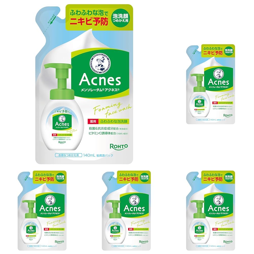 ROHTO Acnes Medicated Foaming Face Wash Refill 140mL