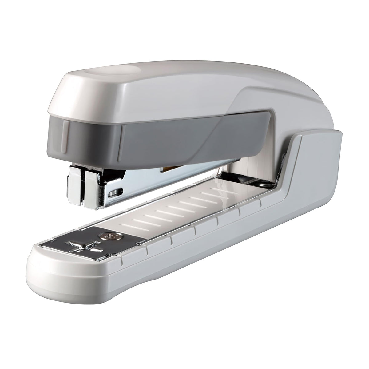 MAX Hotchkuru HD-10V Handy Saddle-Stitch Stapler, Binds About 15 Sheets, 50-Staple Magazine with Depth Scale, Remover and Guide Line, 24 x 124 x 51 mm, White or Blue