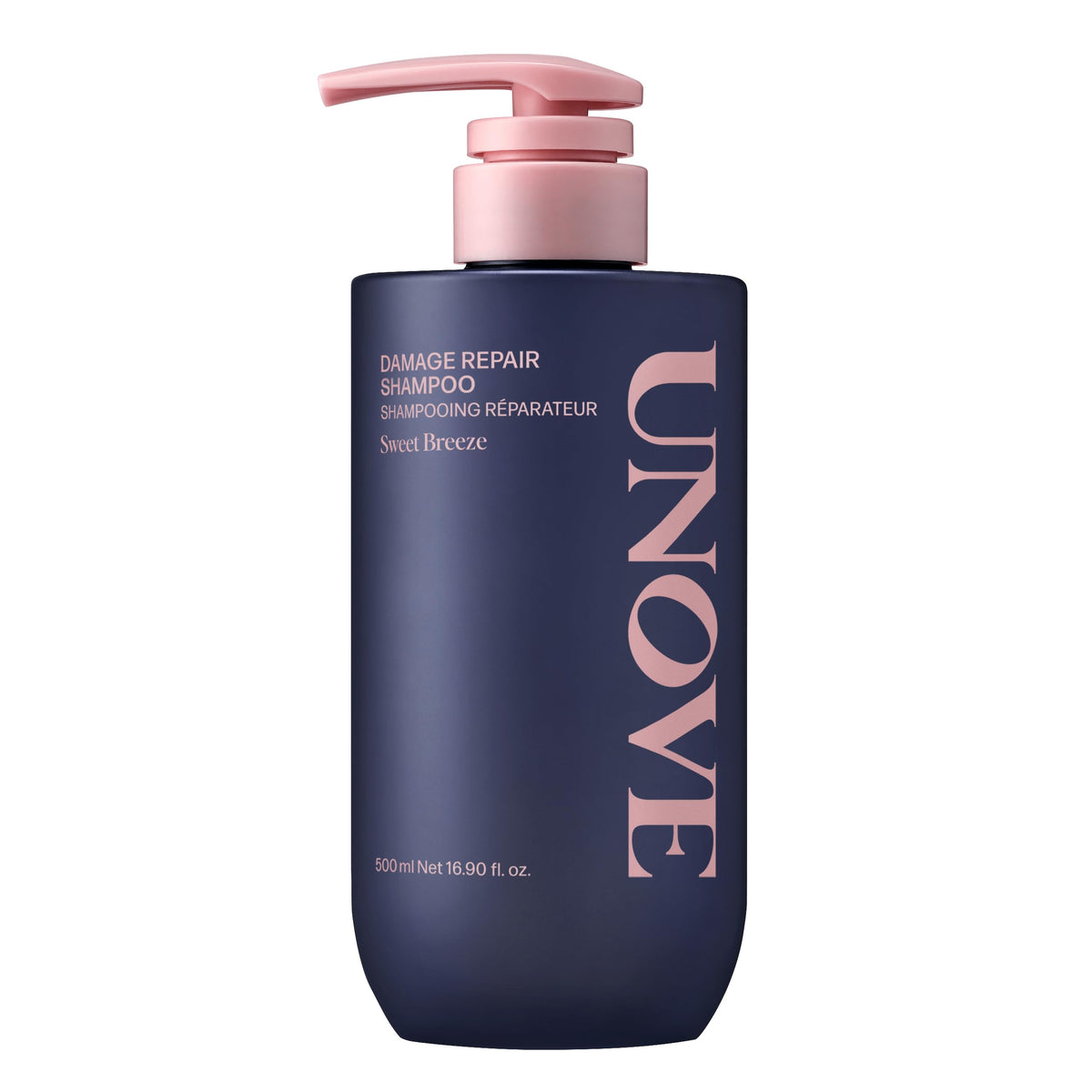 UNOVE Damage Repair Shampoo, Silicone-Free Protein Serum Shampoo, Sweet Breeze Scent, 500 mL