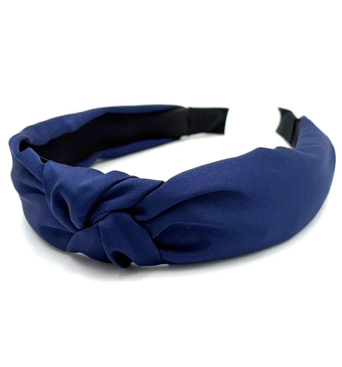Knotted Satin Headband for Women and Girls, Top-Knot Hard Headband with Scalp-Protection Lining, One Size, Nine Colors