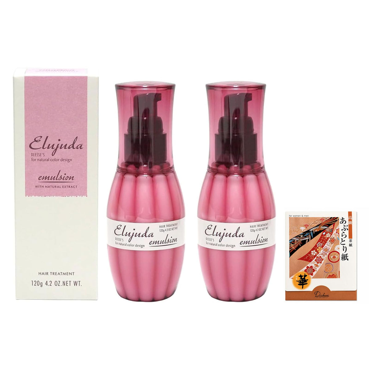 Milbon Deesse's Elujuda Emulsion Leave-In Hair Treatment, 120 g, Light Airy Design Base with Baobab and Keratin