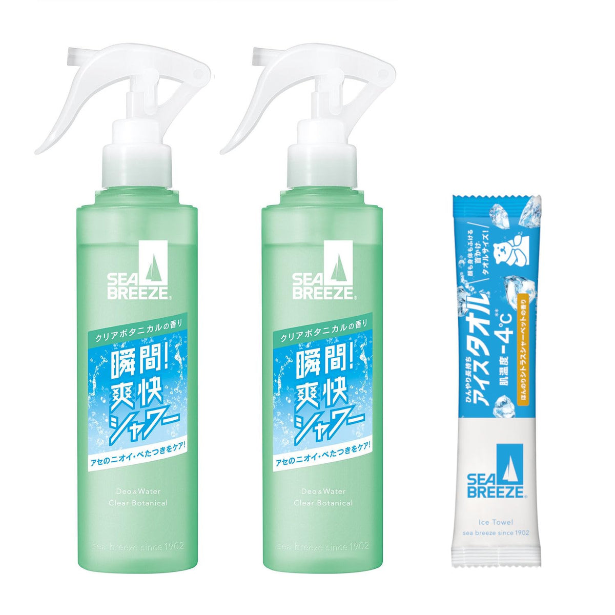SEA BREEZE Deo & Water, 145mL x2 Set + Sample (Quasi-Drug)