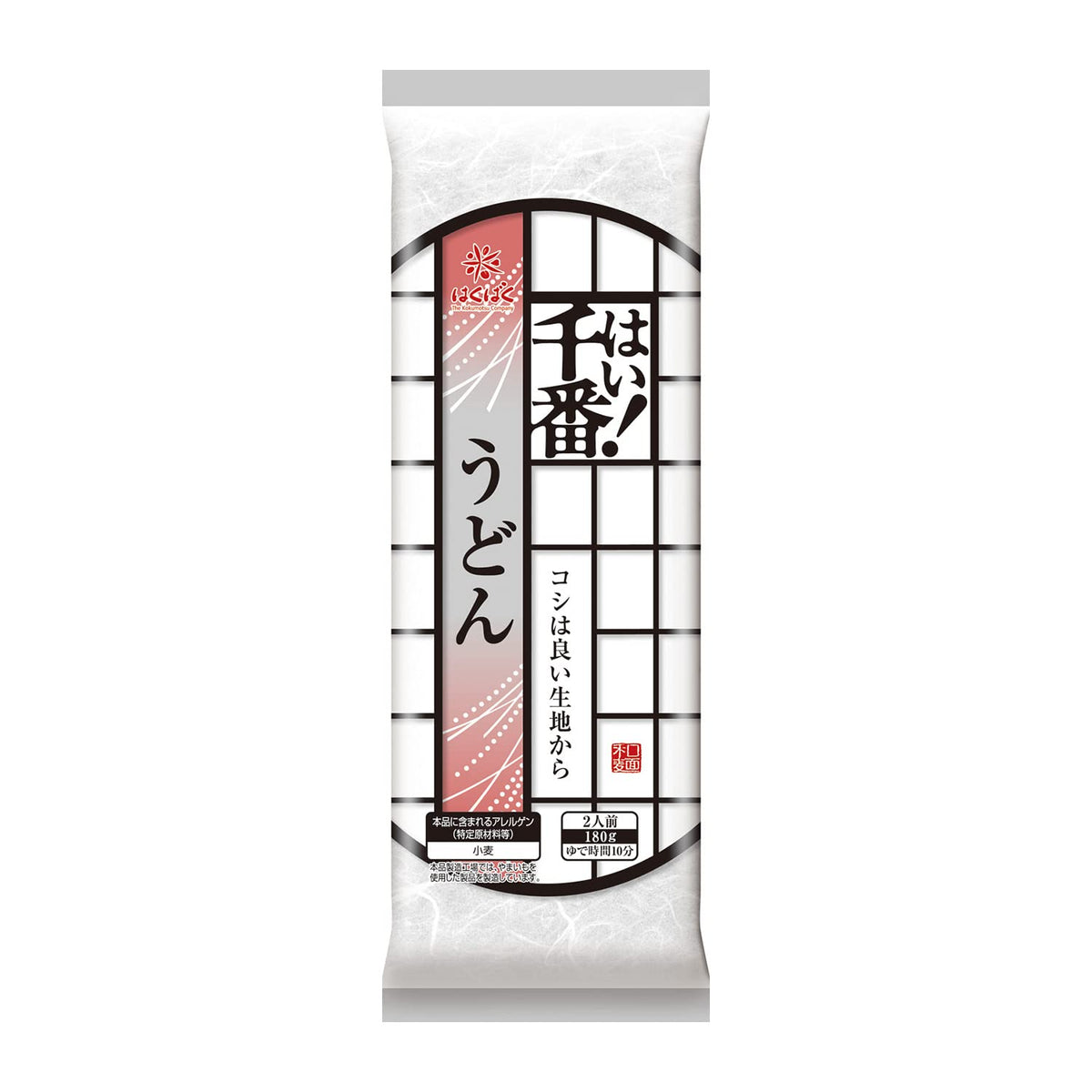 Hakubaku Hai Senban Dried Udon Noodles, 180 g