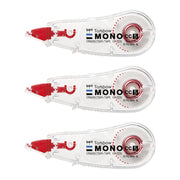 Tombow Mono CC Disposable Correction Tape, 5, 6 or 8.4 mm Wide and 6 m Long, Compact Vertical-Pull with Cover Head and Wobble-Correcting Head, 27 x 17 x 73 mm and 11 g Each, Packs of 3 to 10
