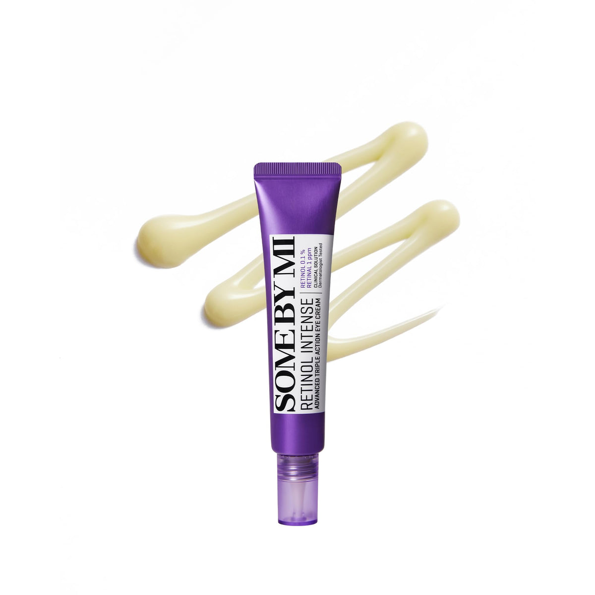 Some By Mi Retinol Intense Advanced Triple Action Eye Cream, Retinol, Retinal and Glutathione Eye Care for Lines and Firmness, 30 mL