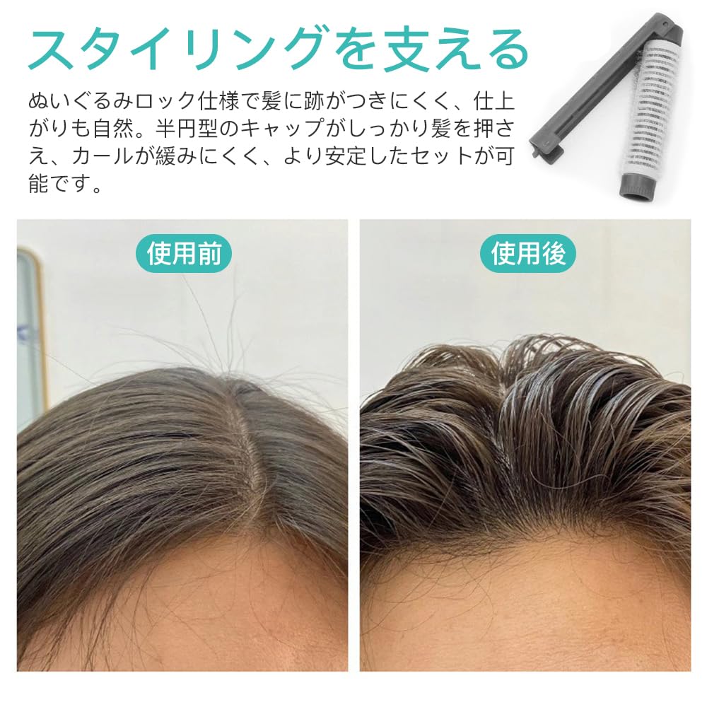 CHANGJIQ Hair Perm Rods, Set of 10 in Two Sizes (5 Thin 1.5 cm and 5 Thick 2.0 cm) Root Perm Rollers with Half-Round Caps