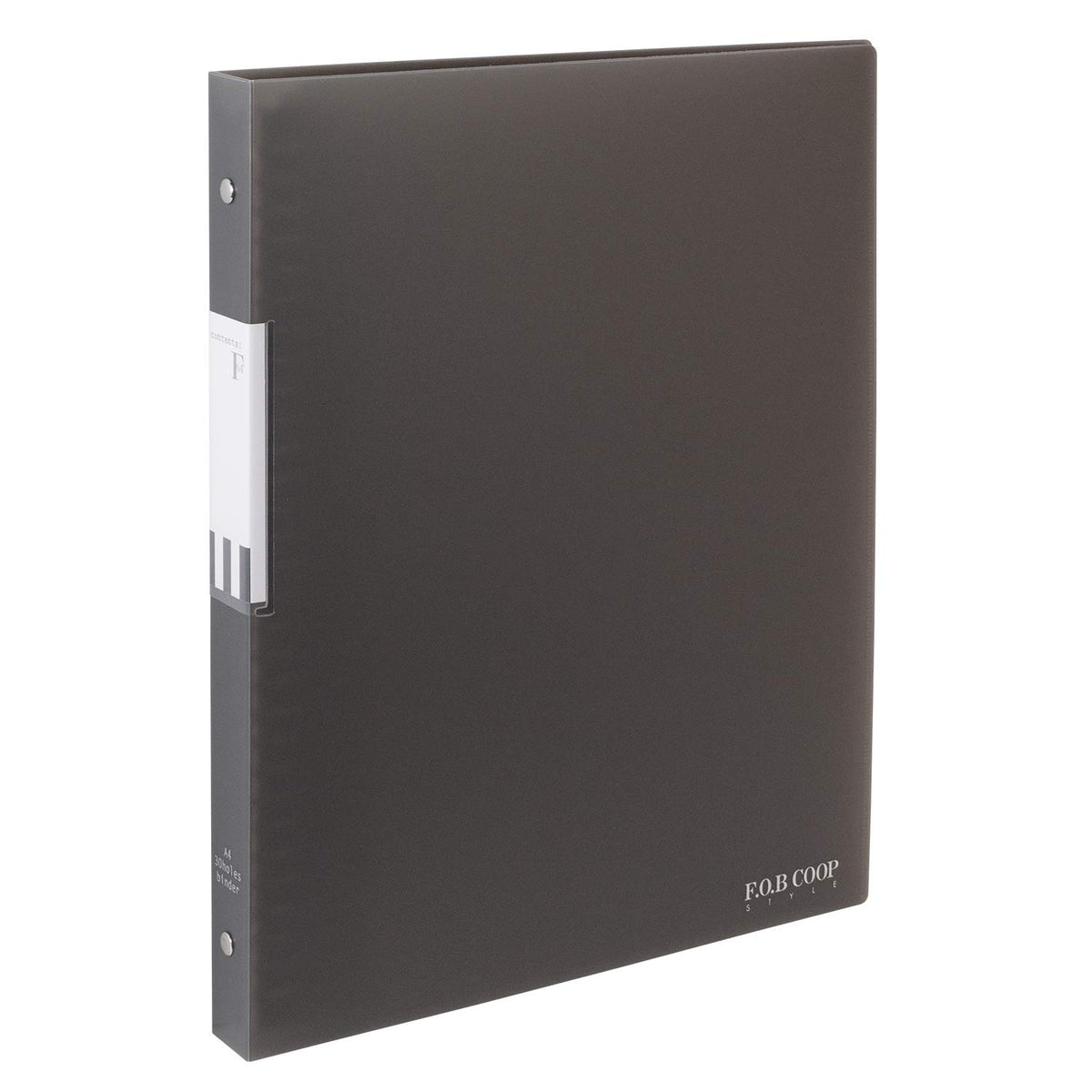 Kyokuto F.O.B COOP Loose-Leaf Binder, Metal Rings Holding About 140 Leaves, Pockets in Both Covers, A5 20-Hole, B5 26-Hole or A4 30-Hole, Clear, White, Grey or Black