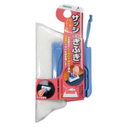 Azuma Sash Fukkifuki Window Sash Cleaning Sponge, Clip-On Tool with Two Non-Woven Pads for Rails and Blinds, 14 x 8.5 x 3.5 cm and 49 g, White