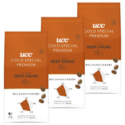 UCC Gold Special Premium Roasted Coffee, Deep Cacao Or Roasted Nuts In Beans Or Ground, Mellow Caramel Ground, 3 Bags Of 140 g
