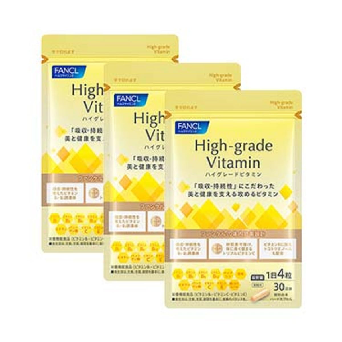 FANCL High-Grade Multivitamin Capsules — Triple-Form Vitamin C