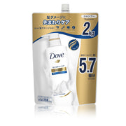 Dove Moisture Care Shampoo 2 kg Large Refill Pouch, Moisture Milk EX Daily Shampoo for All Hair Types, Floral and Fresh Fruit Scent, Made in Japan