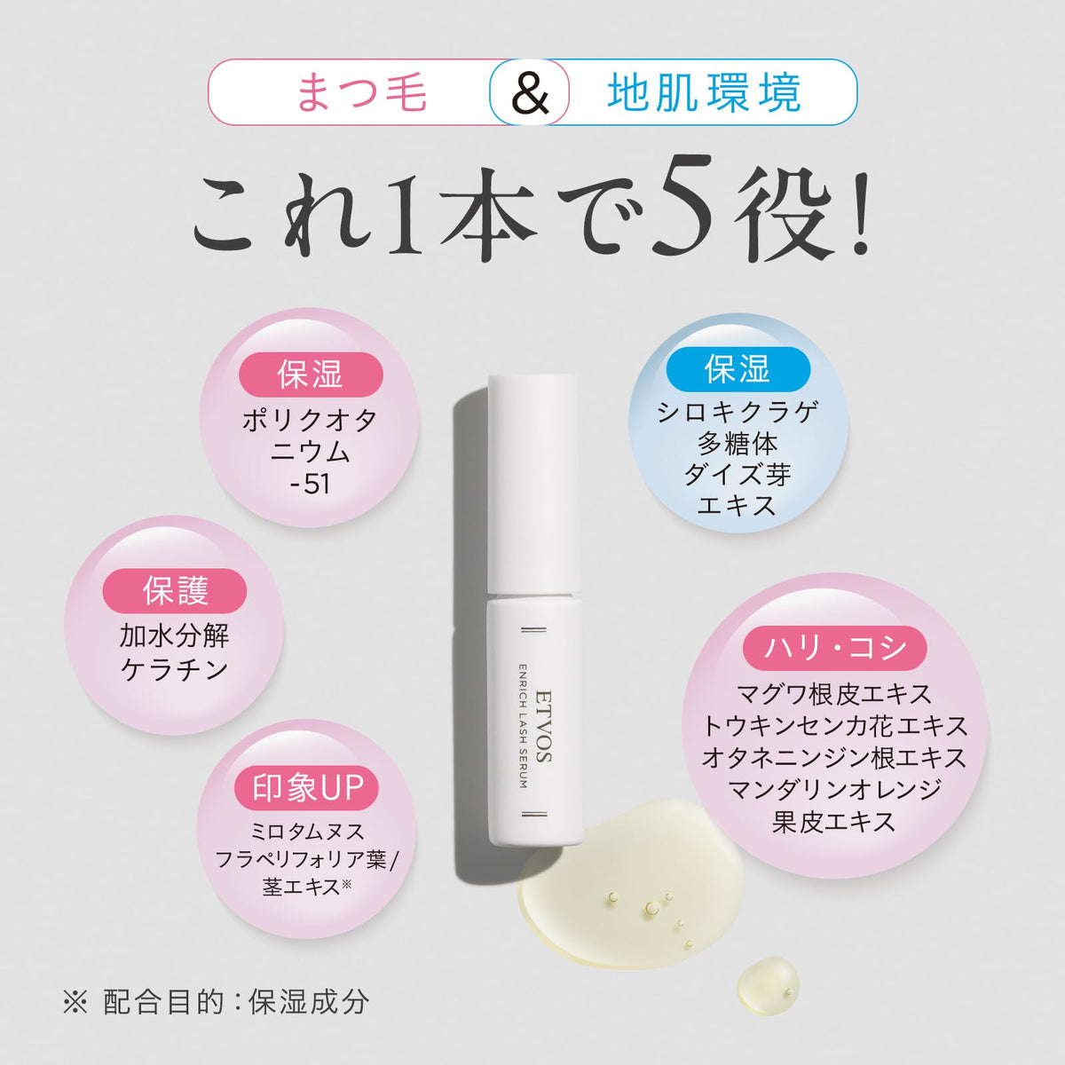 ETVOS Enrich Lash Serum, Lash Beauty Serum for Sensitive Eye Areas with Eyelash Peptide and 97 Percent Serum Ingredients