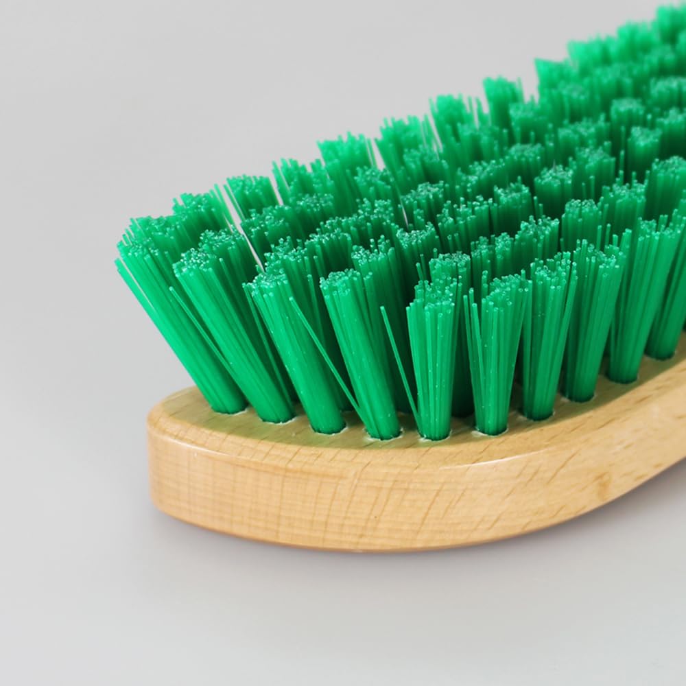 Azuma Handy Deck Brush, Wooden-Handle Scrub Brush for Entrance Tiles and Concrete, 21 x 5 x 6 cm, Synthetic, Fern or Pakin Fibre