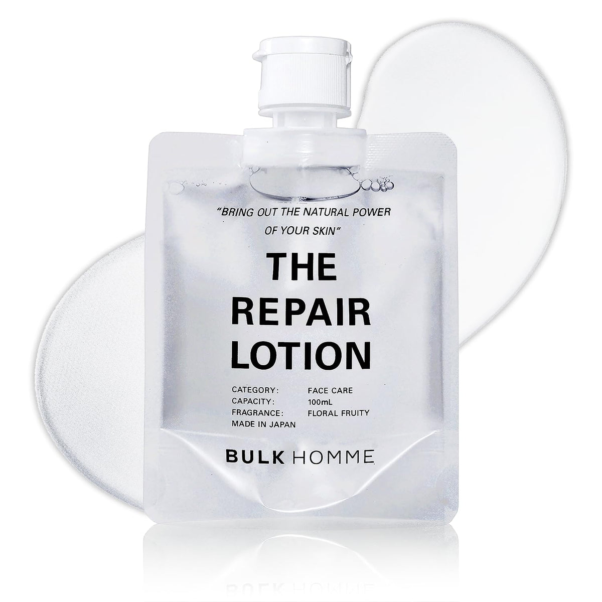 BULK HOMME The Repair Lotion, Quasi-Drug Men's Face Lotion That Prevents Acne and Rough Skin, 100 ml Pouch