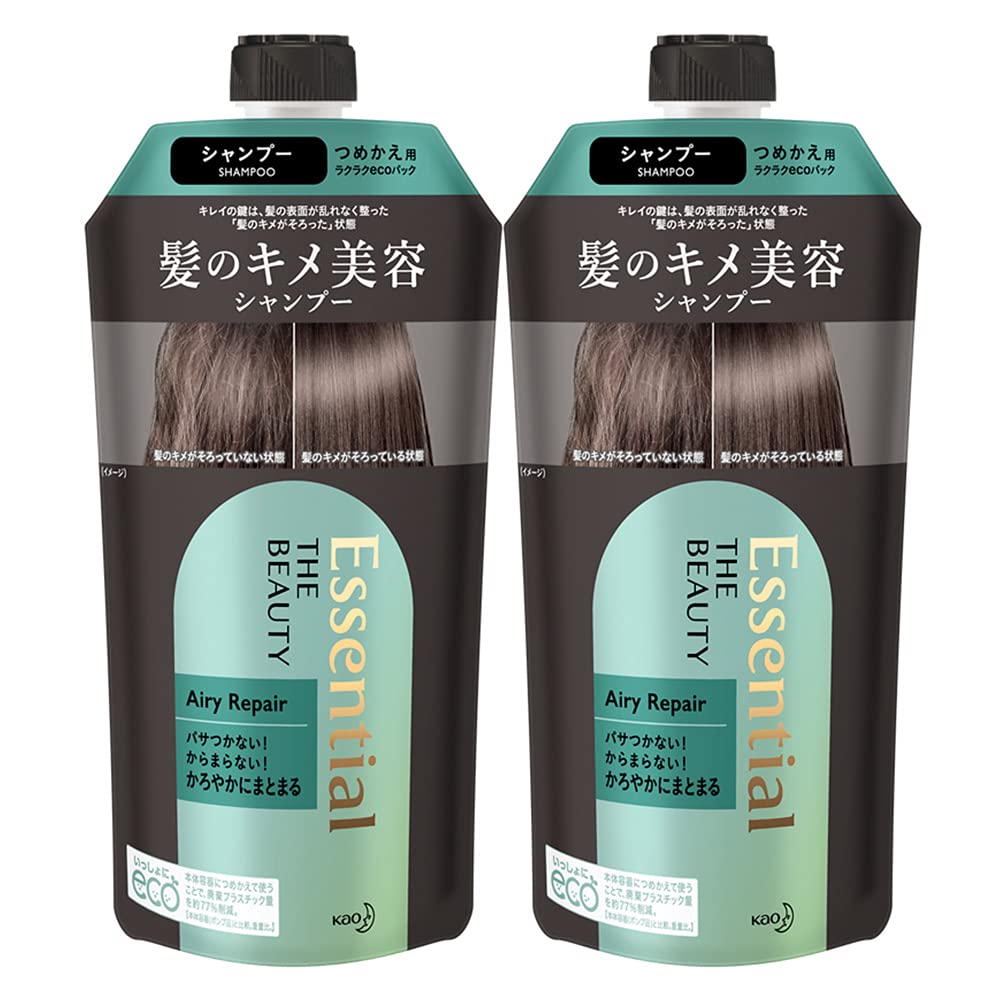 Essential The Beauty Airy Repair Shampoo, Hair Texture Beauty Shampoo for Damaged, Frizzy Hair, Floral Luxe Scent, Pump and Refills