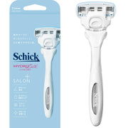 Schick Hydro Silk Salon Plus Women's Razor Holder with Cartridge, Five Skin-Fit Blades with Skin Guard, Moisture Beauty Gel and Double-Fit Handle, White