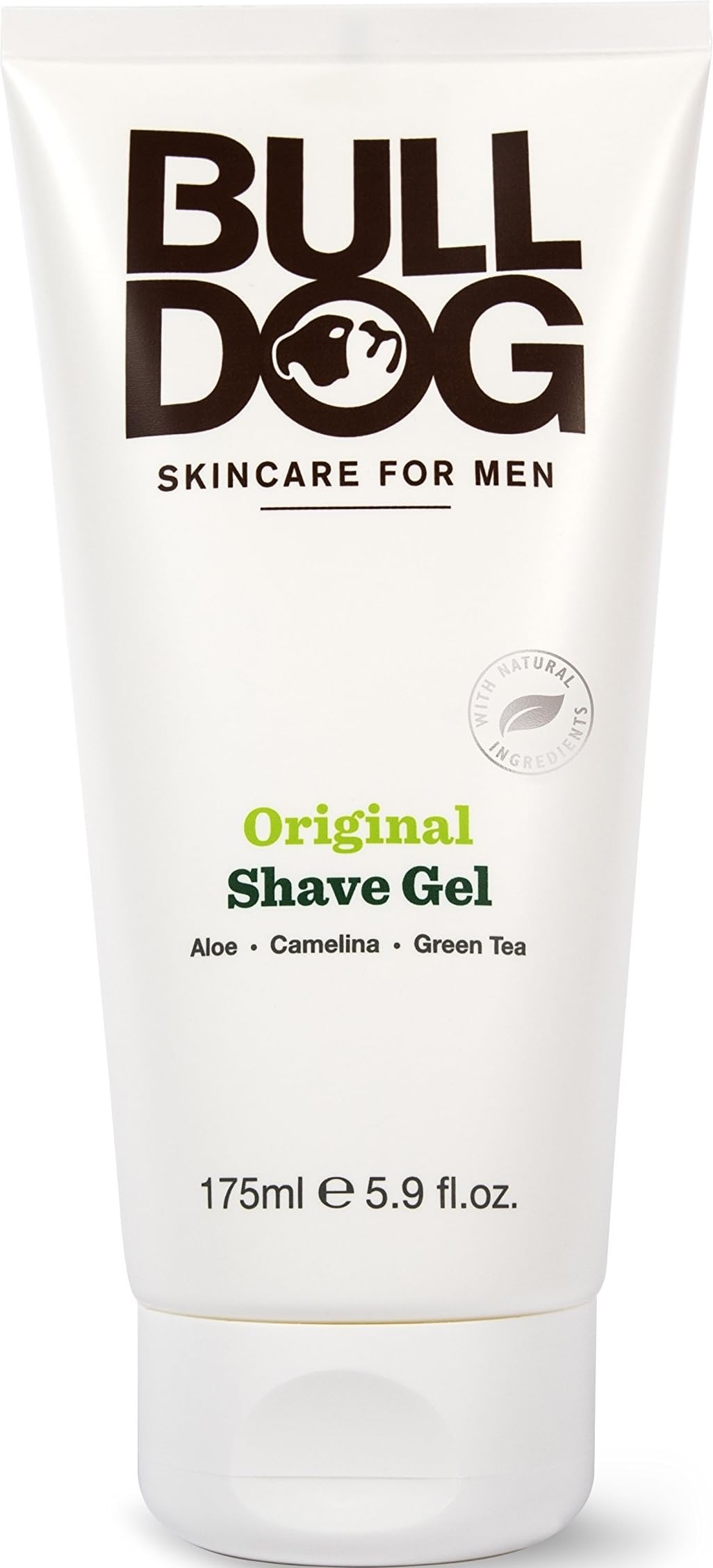 Bulldog Original Shave Gel 175 mL, Men's Shaving Gel with Aloe, Camelina Oil and Green Tea for a Smooth Close Shave
