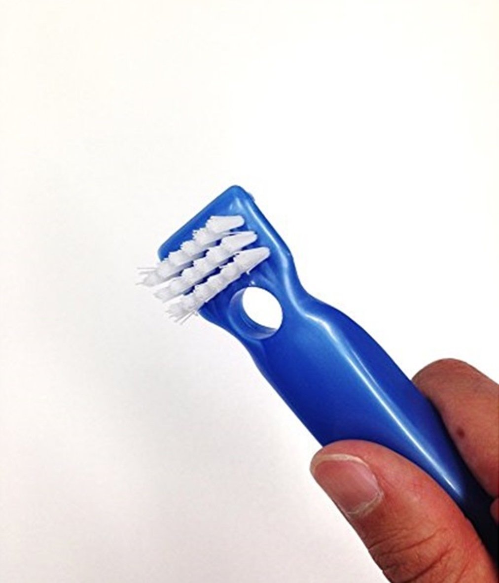 Ohe My Laundry Kids Shoe Cleaner Brush, Coir Brush, Mini Brush and Scraper in One Handle, About 25.5 x 5 x 4 cm, 48 g, Blue