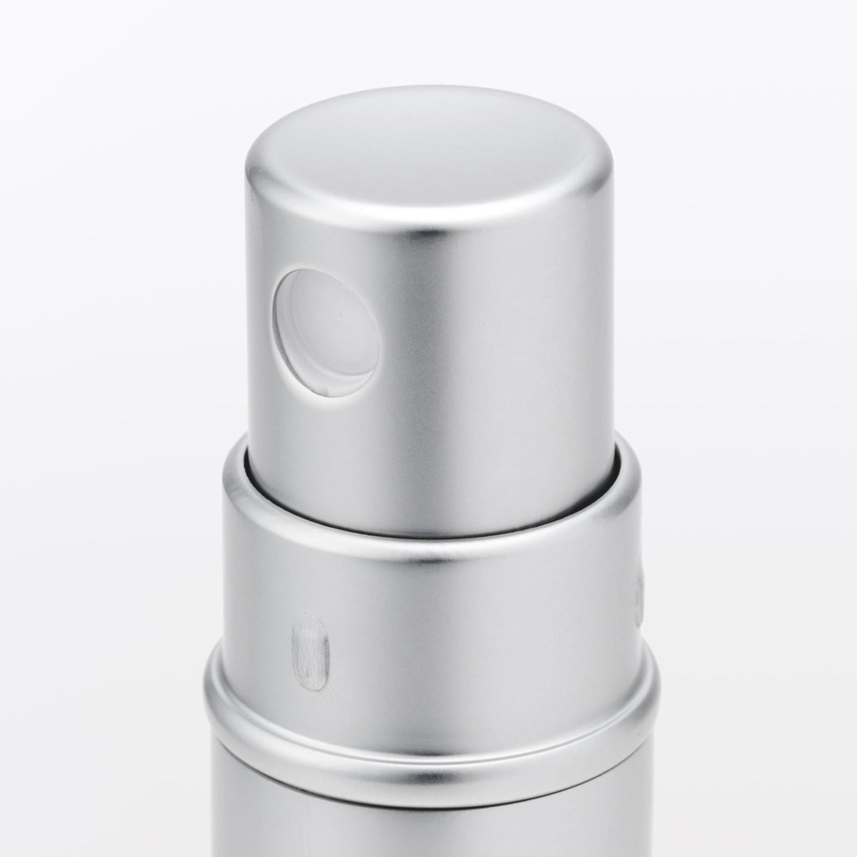 Muji Aluminium Atomiser, 4 mL Refillable Perfume Spray Bottle with Glass Bottle and Dropper, Silver