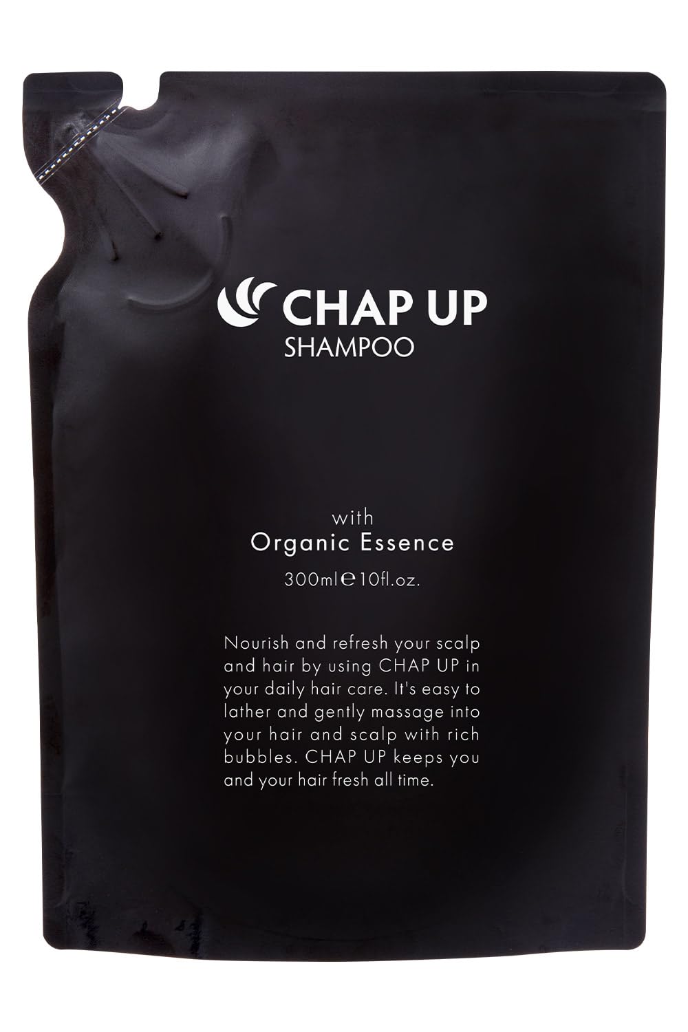 Chapup Rinse-in Scalp Shampoo, Amino Acid Non-Silicone Men's Shampoo with 10 Plant Extracts, Fresh Green Scent, 300 mL Bottle or Refill