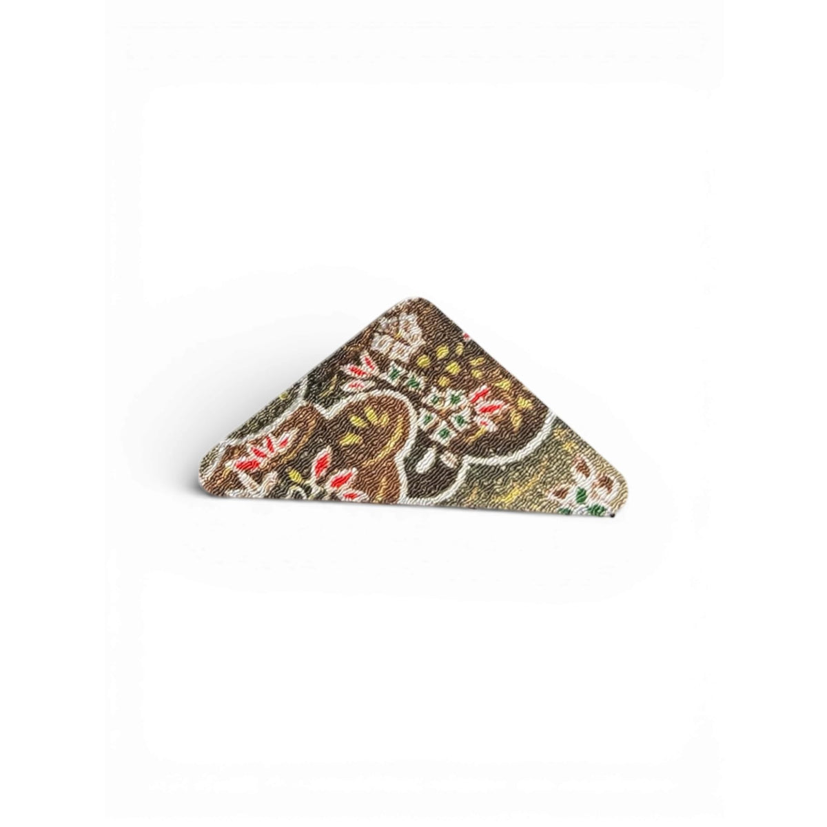 Japanese Chirimen Cloud and Flower Pattern No-Crease Hair Clip for Bangs, Made in Japan, 7 Shapes and 5 Colors