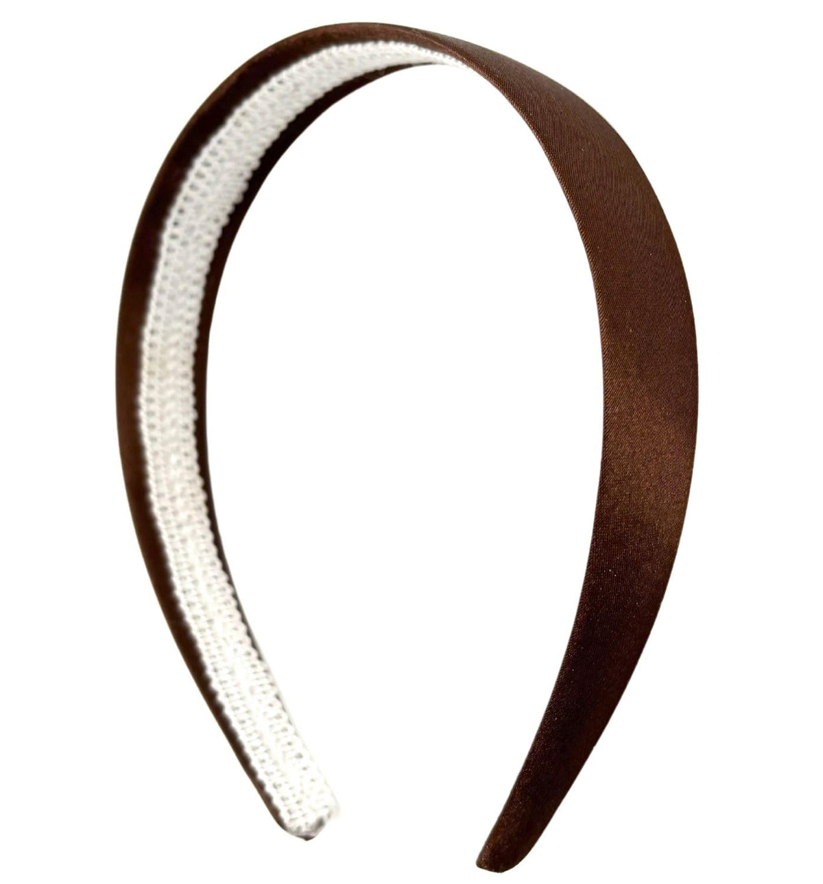 Satin Hard Headband for Women and Girls, 2.5 cm Wide Slim Hair Band with a No-Teeth Grip Lining, One Size, Fourteen Colors