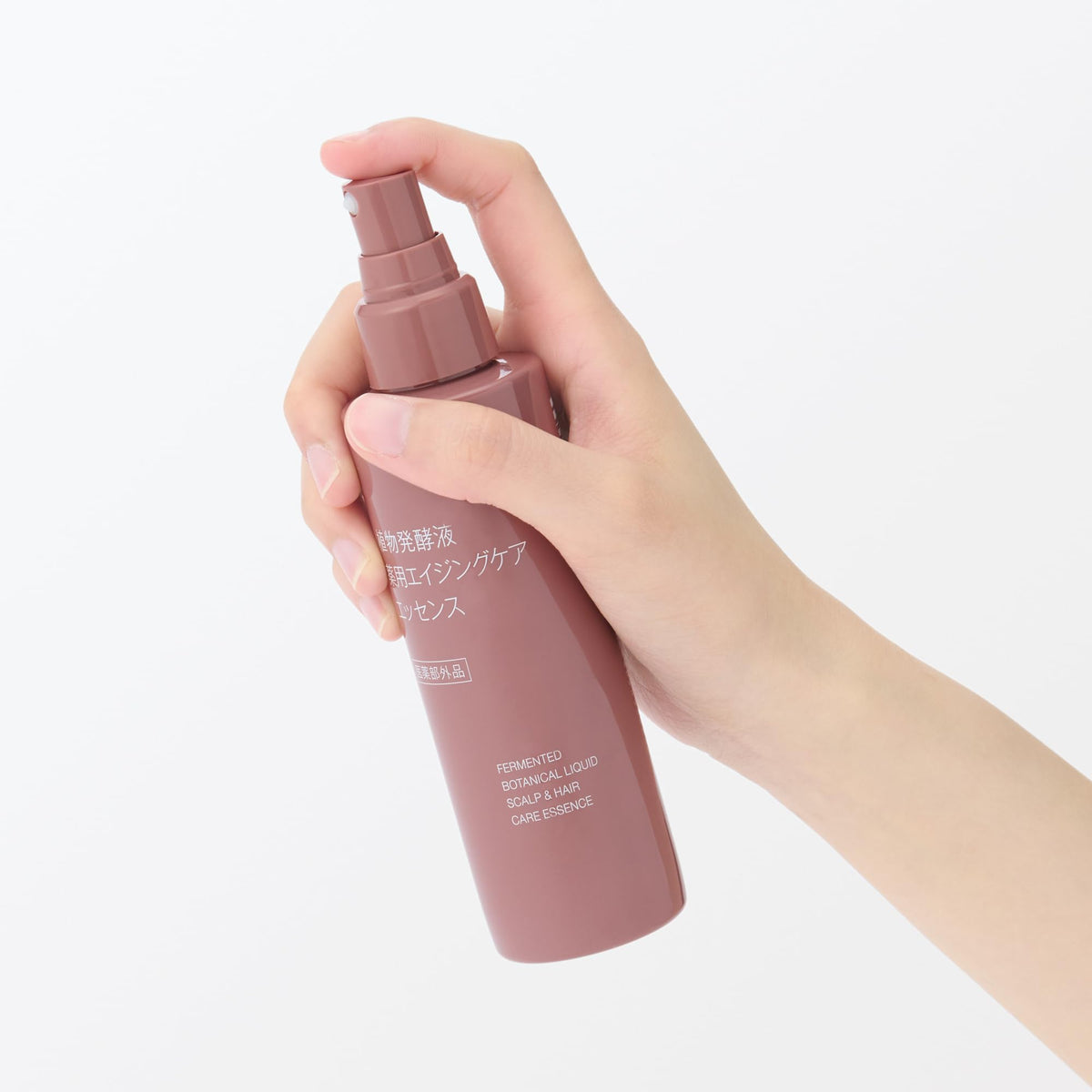 MUJI Fermented Botanical Liquid Medicated Aging Care Scalp and Hair Essence 150 mL, Quasi-Drug Pump Bottle for Damaged Hair