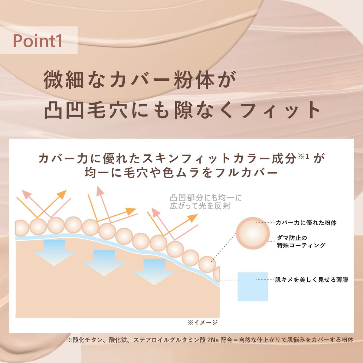 ORBIS U Color Skincare Mask Foundation, Liquid Foundation SPF20 PA++ in Natural 03, Full-Cover Long-Wear Skincare Base Makeup, 25 mL