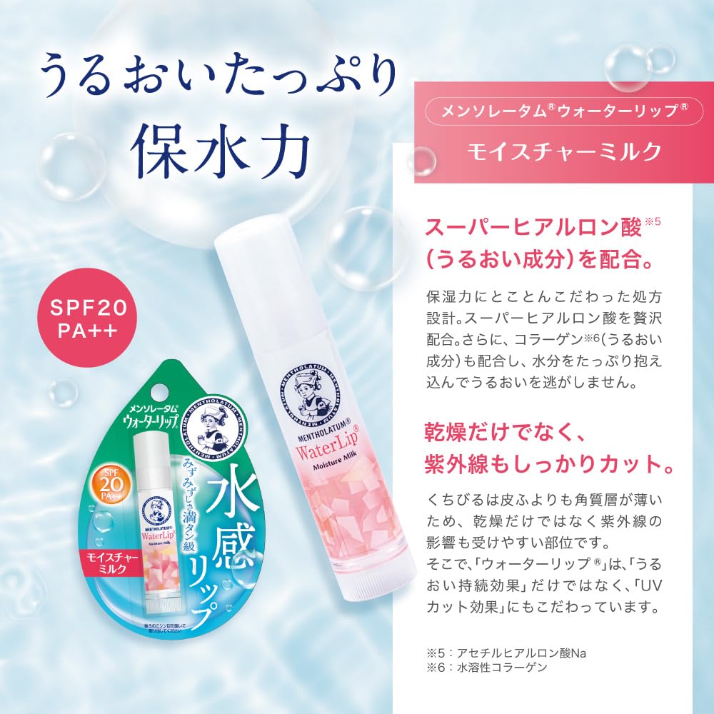 ROHTO Mentholatum Water Lip Balm Unscented SPF20 4.5g