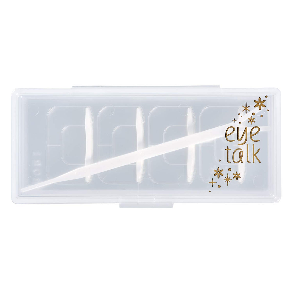 Eye Talk One-Touch Eye Tape, 60 Sheets (30 Uses for Both Eyes), Double-Sided Sunken Double-Eyelid Tape with Pusher, Made in Japan