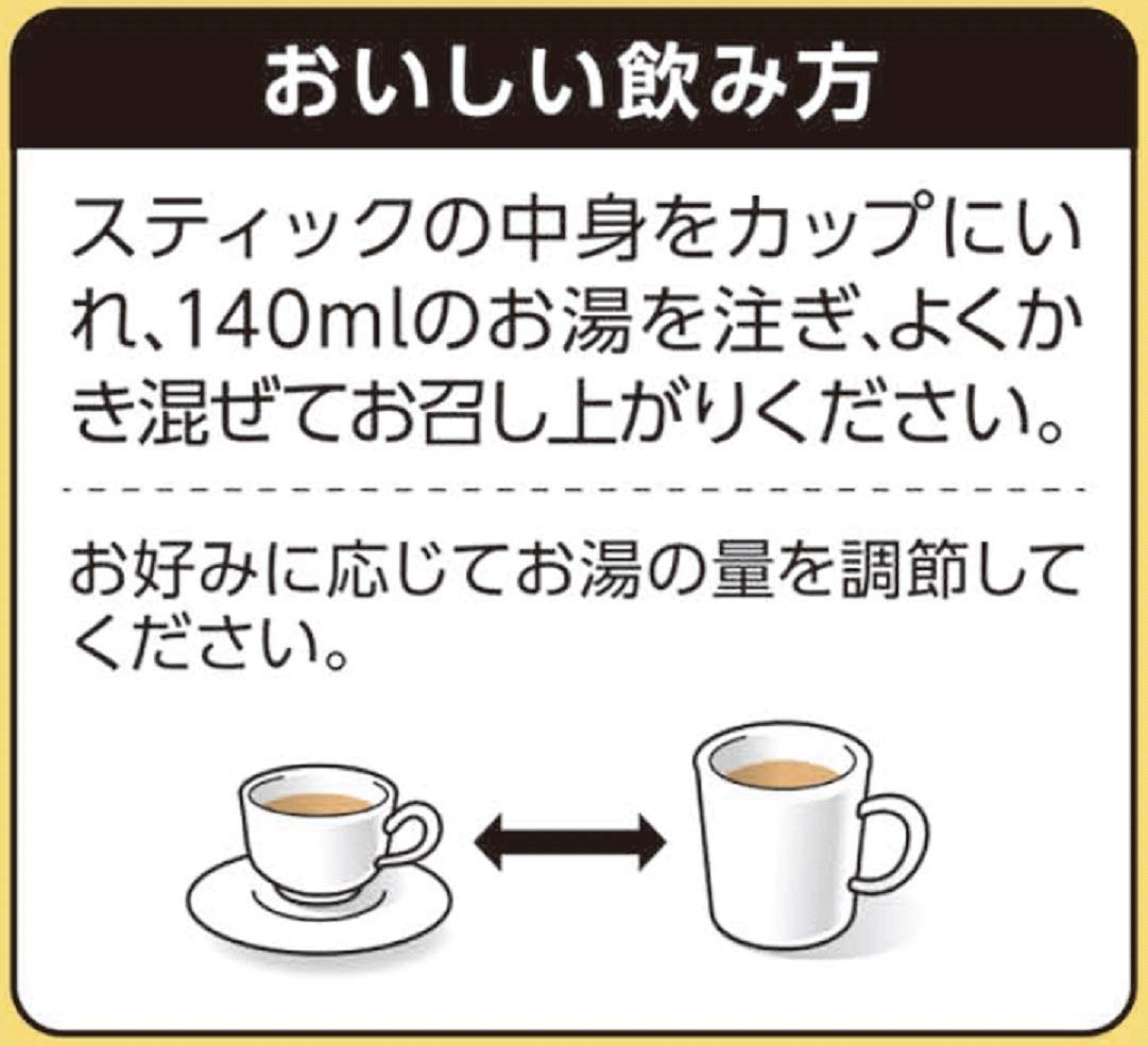 Key Coffee Cafe Au Lait Instant Stick Coffee With Hokkaido Cream, 6 Boxes Of 8 Sticks