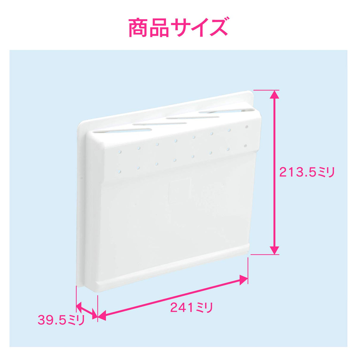 GAONA Under-Sink Door Knife Holder, Polypropylene Rack for Four Knives Fixed Inside a Cabinet Door, 24.1 x 3.95 x 21.35 cm and 140 g, White