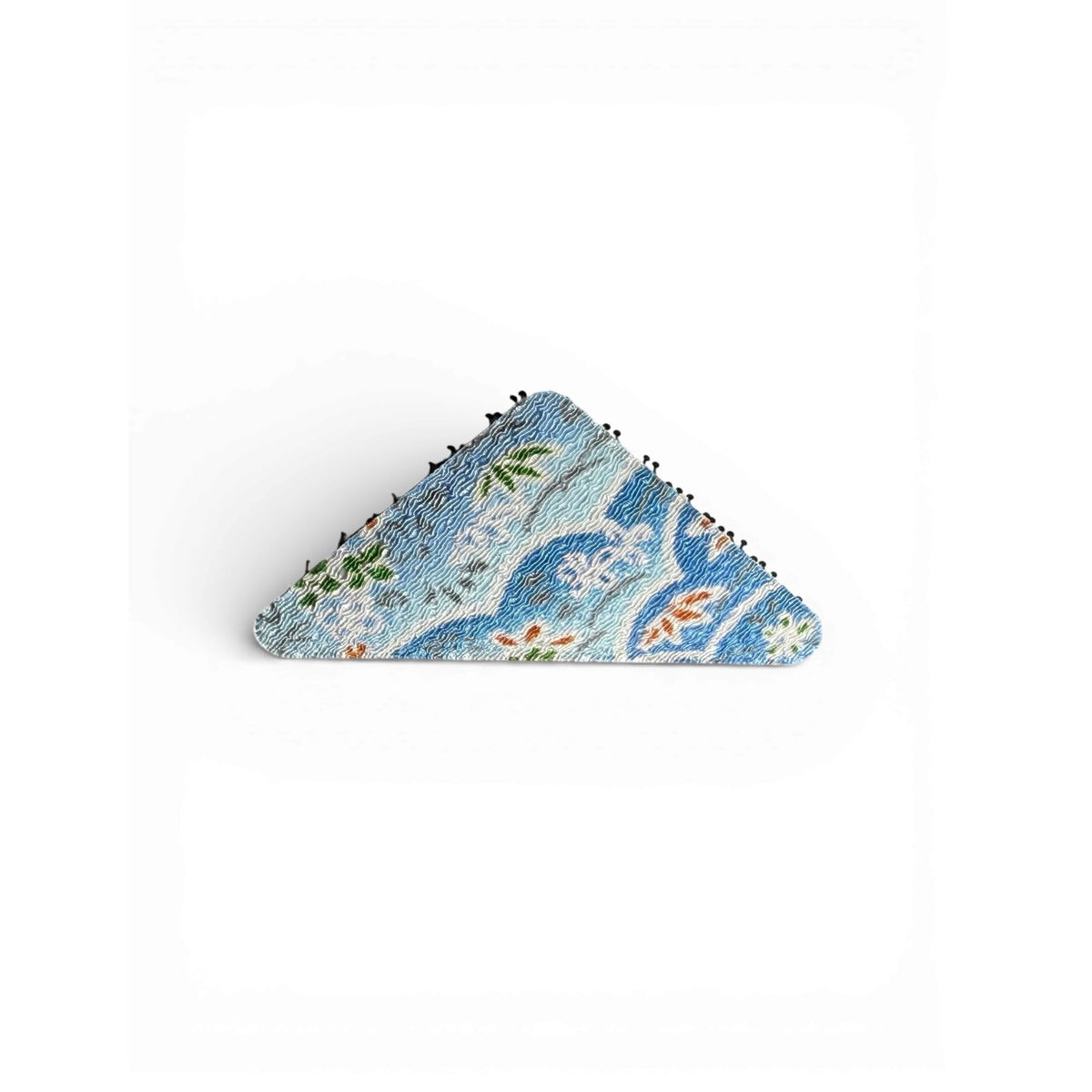Japanese Chirimen Cloud and Flower Pattern No-Crease Hair Clip for Bangs, Made in Japan, 7 Shapes and 5 Colors