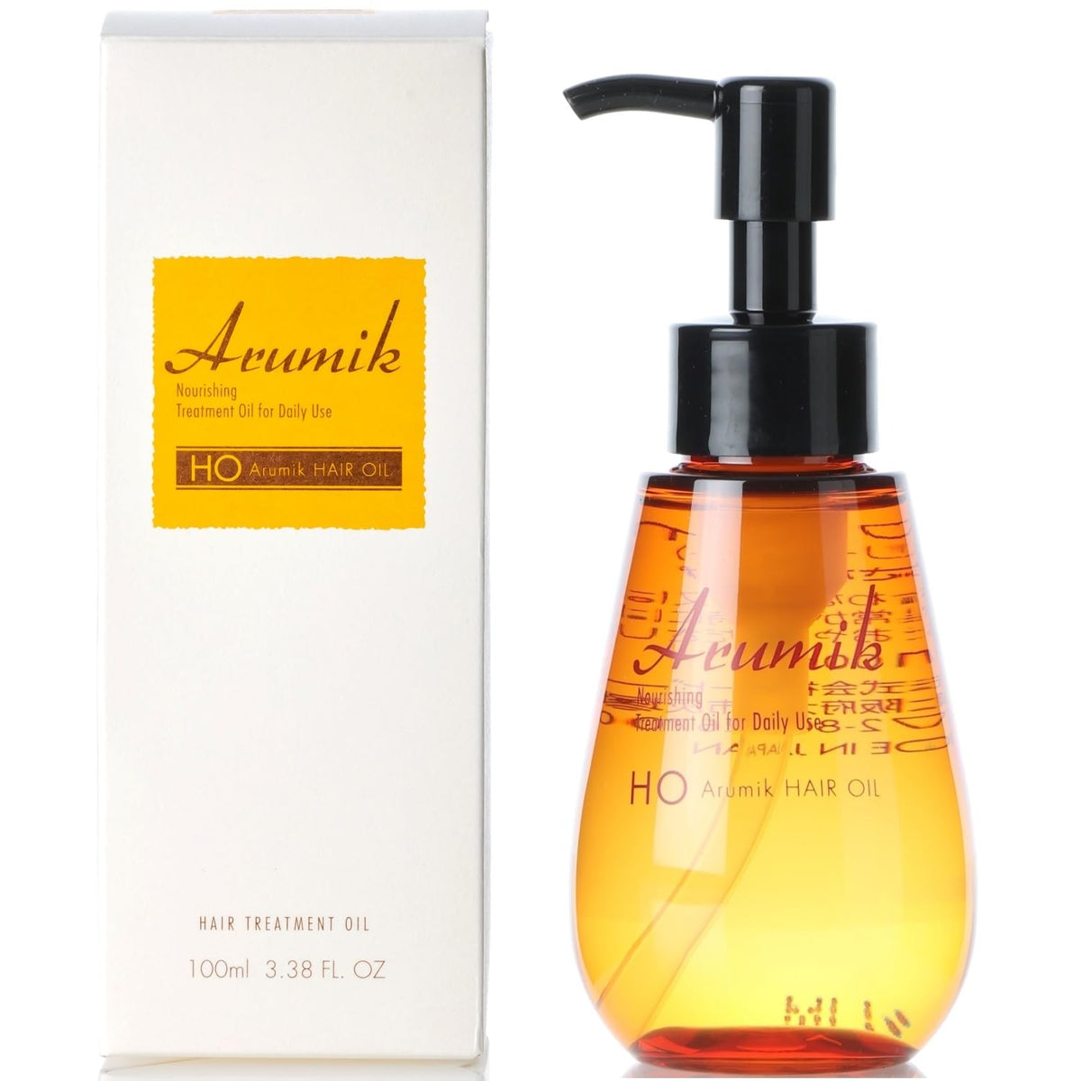 Arumik Hair Oil 100 mL, Leave-In Hair Treatment Oil with Baobab Oil, Aged Argan Oil, Keratin and Ceramide, Soft Peony Scent, Salon Exclusive