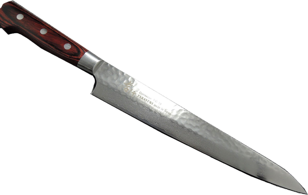Sakai Takayuki Hammered Damascus Sujihiki 240mm