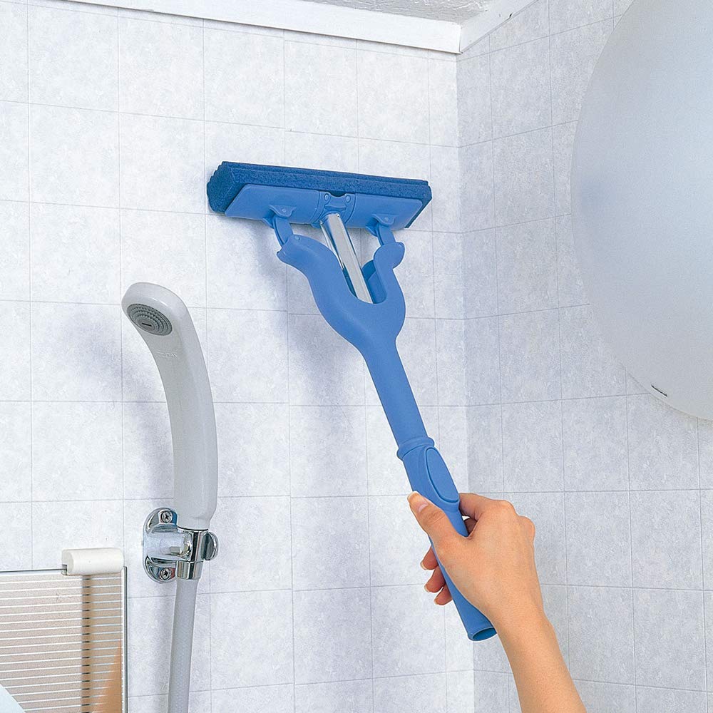 Azuma Gungun Water-Absorbing Wringer Wiper Mini AZ262, PVA Sponge Wiper for Windows, Walls and Bathrooms, About 19 x 43 x 4.3 cm, 230 g, Blue