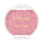 Canmake Cream Cheek Pearl Type, Glossy High-Pearl Cream Blush That Resists Water and Sweat