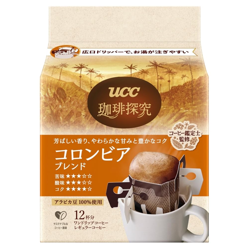 UCC Coffee Exploration One-Drip Coffee, Mocha Blend Or Colombian Blend, 3 Packs Of 12 Drip Bags