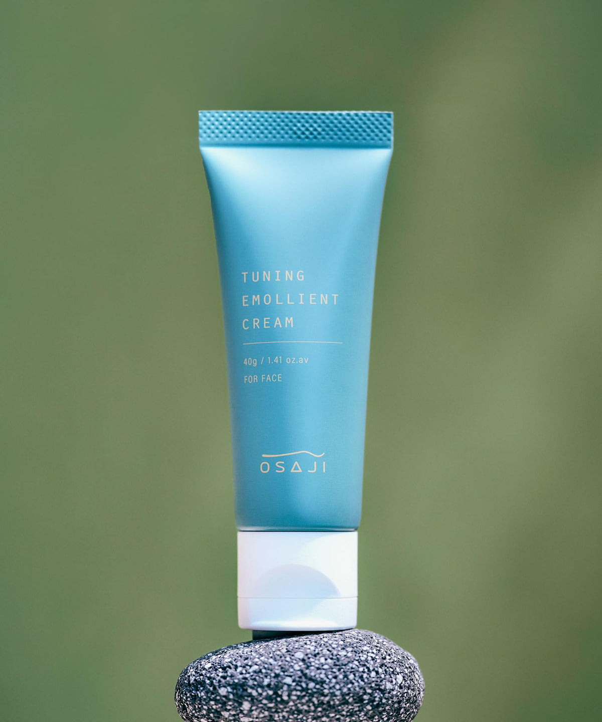 OSAJI Tuning Emollient Cream 40 g, Rich Face Cream with Lactic Acid Minerals That Locks In Moisture, Aromatic Woody Scent