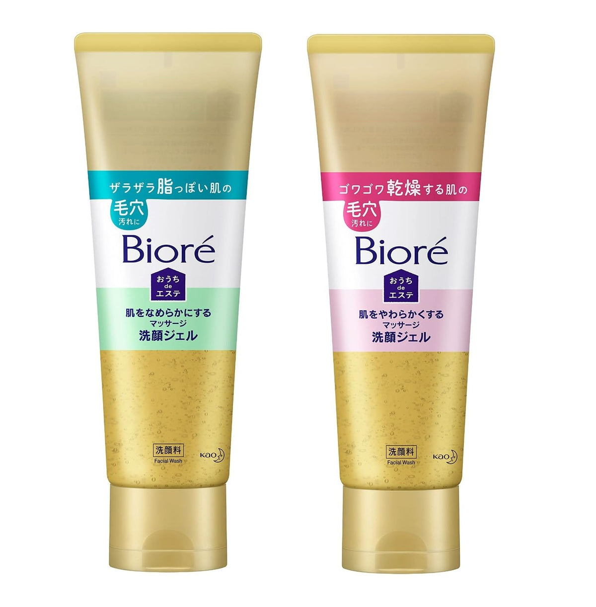 Bioré Ouchi de Esthe Keratin Plug Clearing Gel Face Wash, Smooth Type, Relaxing Aroma, 240g / 5 Pack / 2-Type Set
