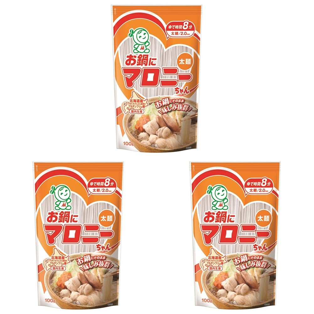 Maronie-chan Thick Starch Noodles for Hot Pot, 100 g