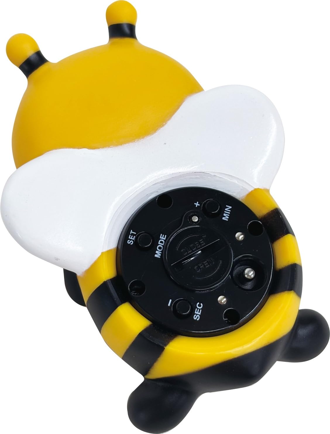 Papa Gino Bee Floating Digital Bath Thermometer RBTM002 with Alarm, Clock, Timer and Stopwatch, 7.8 x 2.8 x 9.5 cm, LR44 Battery Included