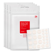 COSRX Master Patch Original Fit, Hydrocolloid Blemish Patches in 3 Sizes, 4 Sheets of 24 Patches