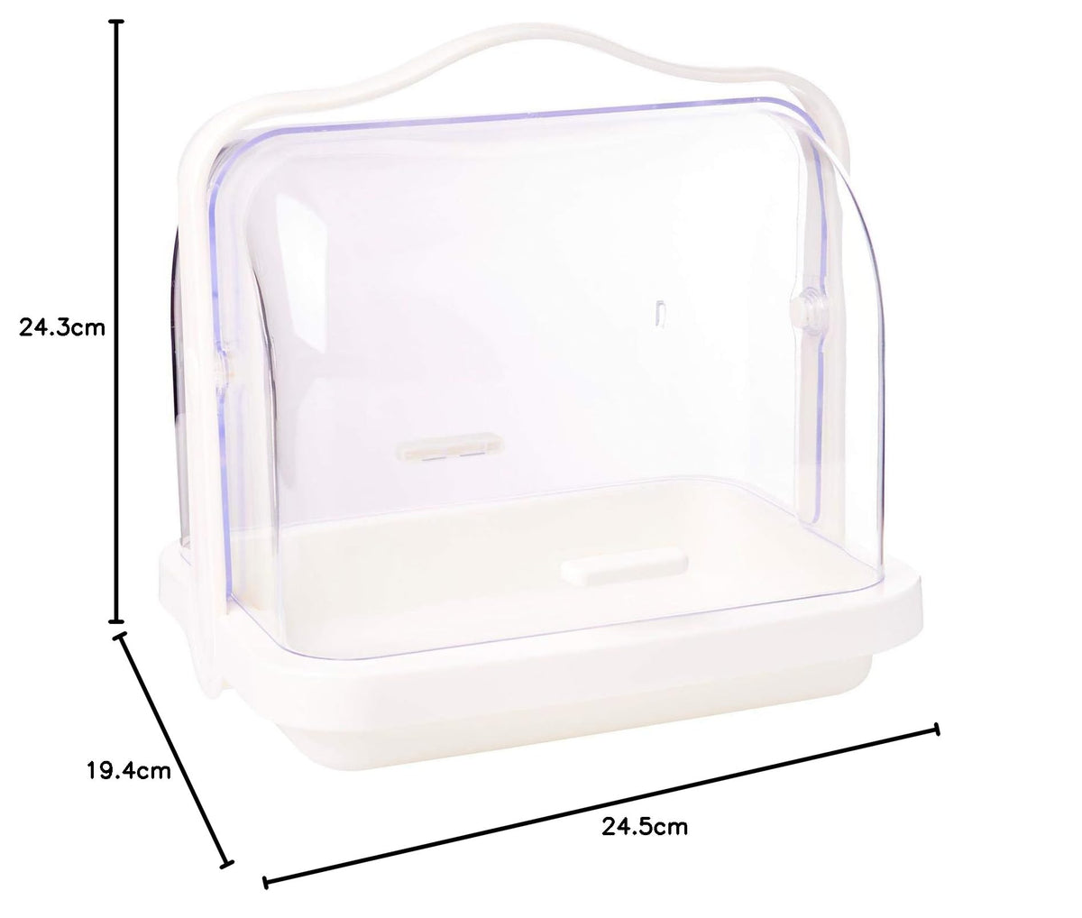 Inomata Table Carry Hooded Spice Rack, Clear Hood Caddy with Carry Handle for Seasonings and Table Items, 25.4 x 19.4 x 24.3 cm, 855 g, Made in Japan