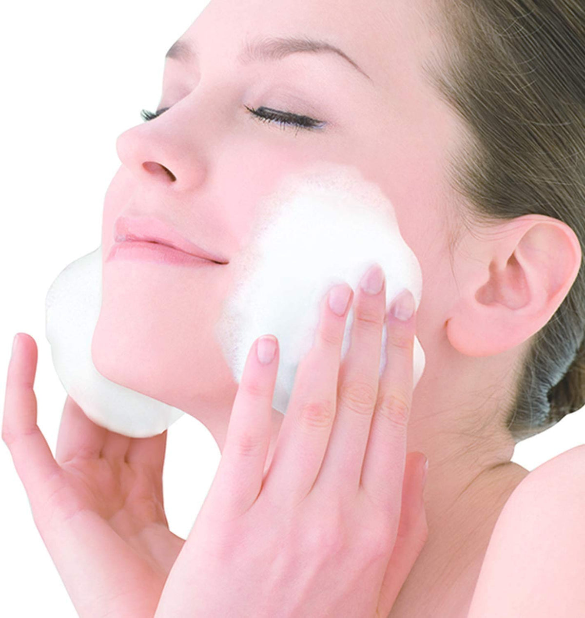 Kokubo Whip Face Wash Foaming Net with Ring, Dense Whipped-Cream Foam in Seconds, Soft Polyethylene Mesh, Made in Japan