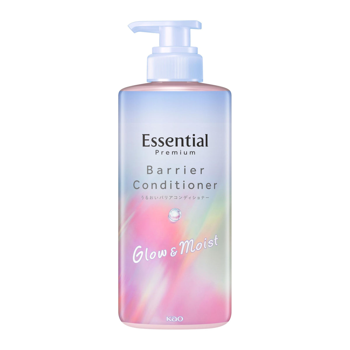 Essential Premium Moisture Barrier Conditioner, Glow & Moist, White Peach & Musk Scent, 450 mL Pump