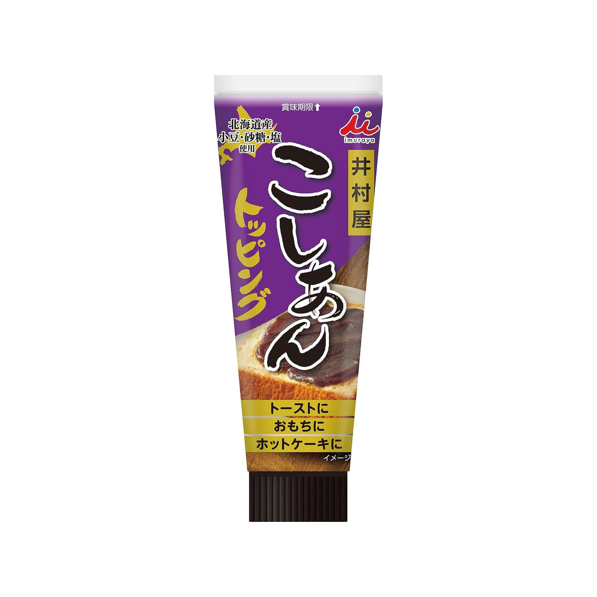 Imuraya Smooth Sweet Red Bean Paste Topping Tube, 130 g