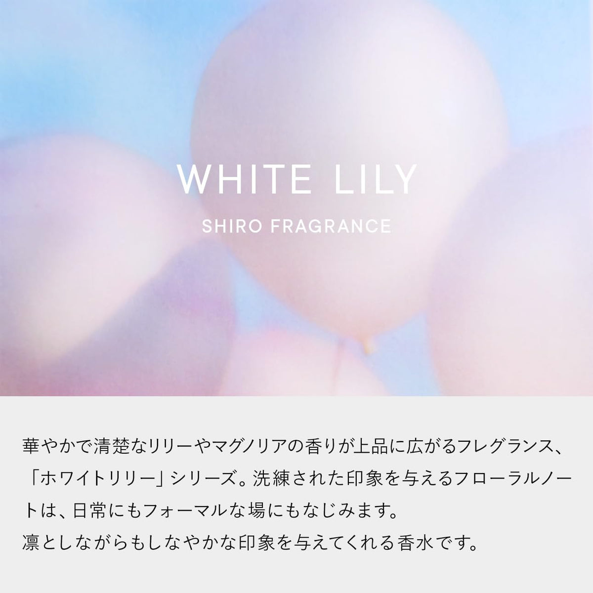 SHIRO White Lily Hair Oil, Light Floral Hair Oil with Crambe Seed Oil, 30 ml
