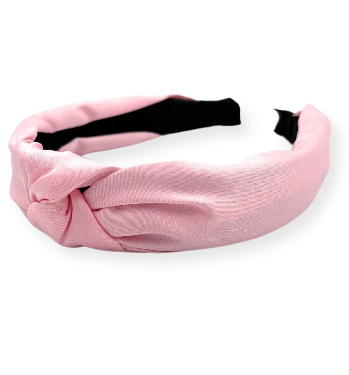 Knotted Satin Headband for Women and Girls, Top-Knot Hard Headband with Scalp-Protection Lining, One Size, Nine Colors
